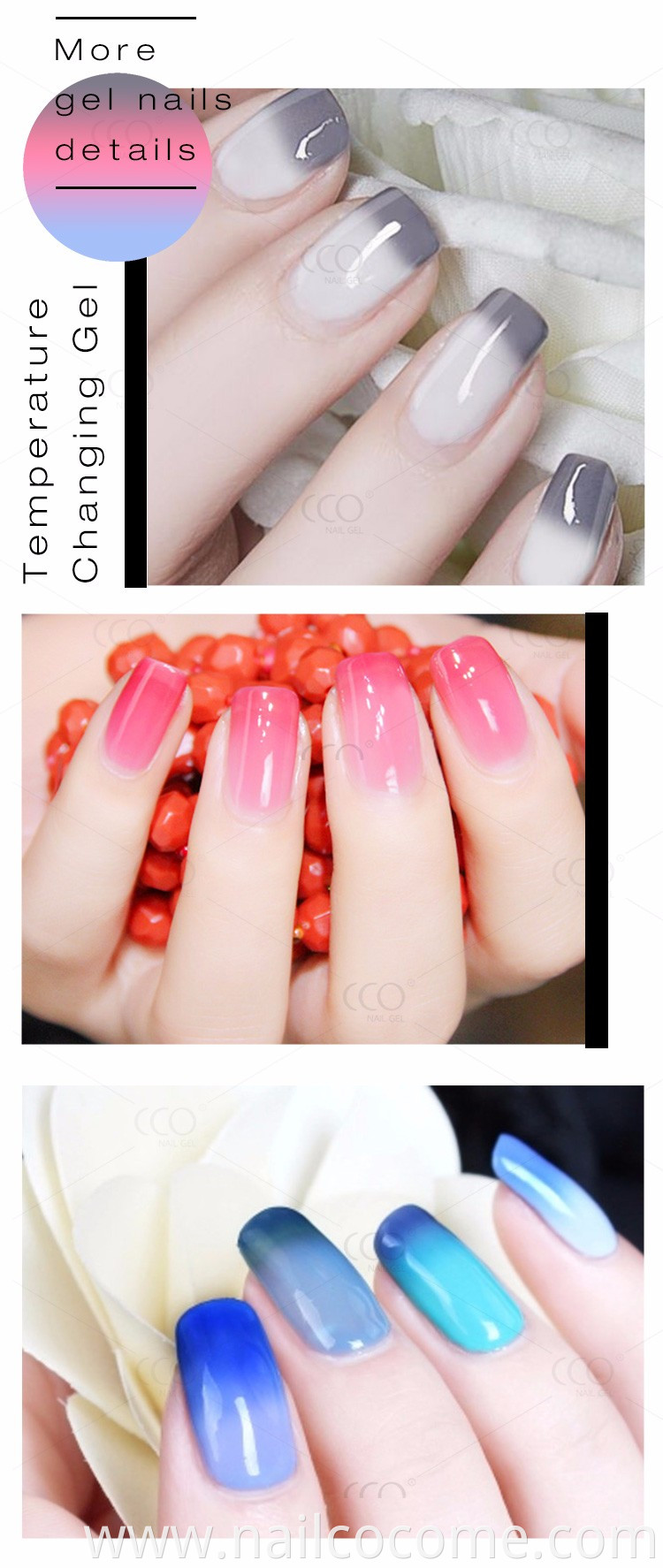 CCO Temperature Change 24 Colors UV Gel Nail Polish With Competitive Price